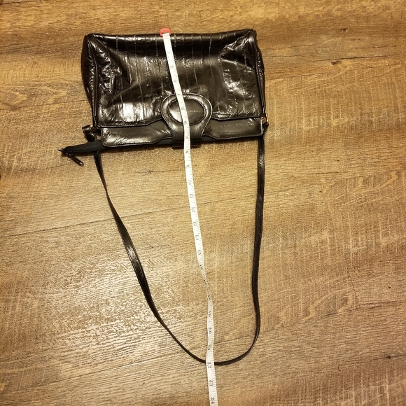 Vtg Black genuine EEL skin shoulder bag - Picture 15 of 15